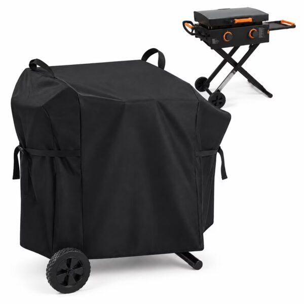 Griddle Cover for Blackstone 22" On The Go Scissor-Leg Grill, Black, Full Length