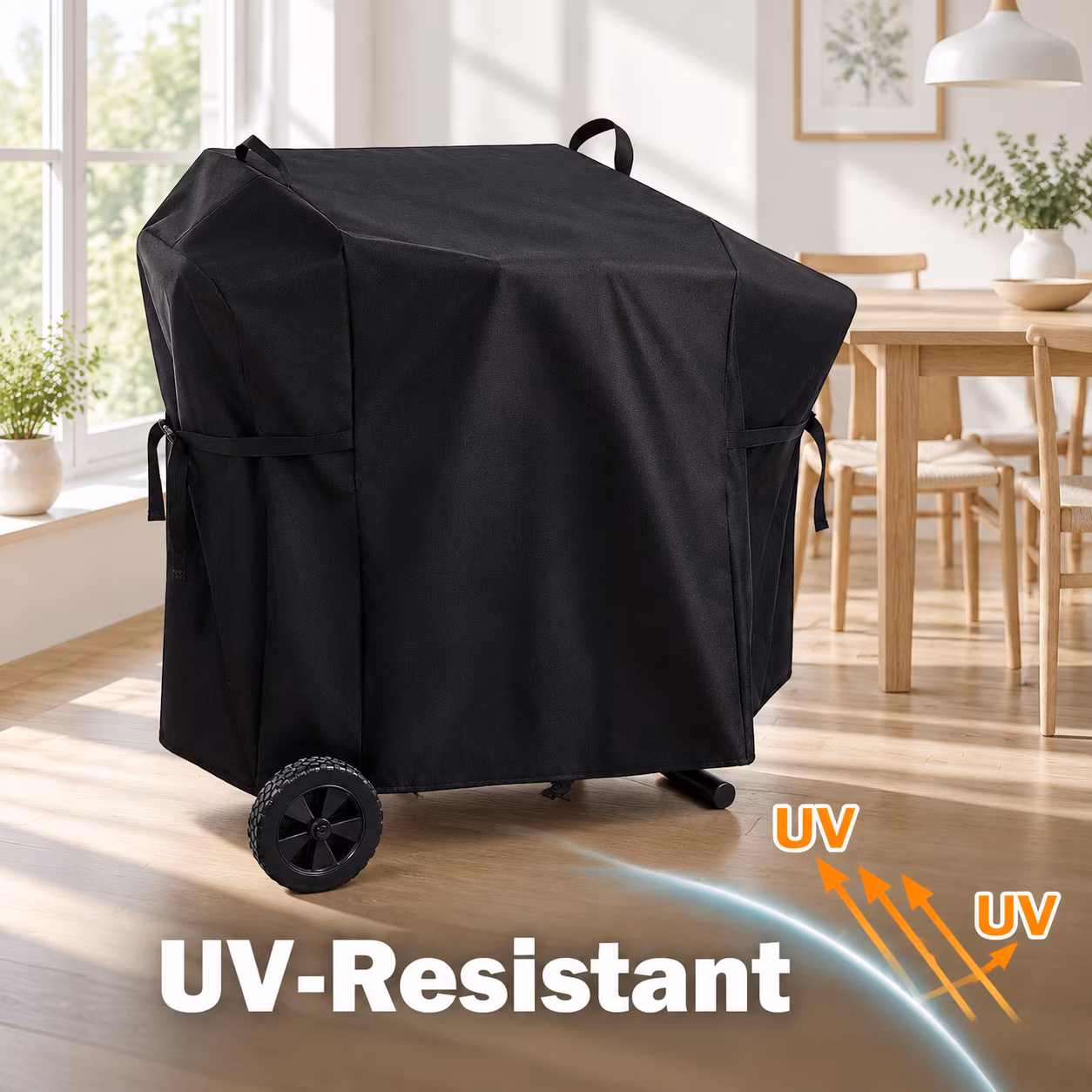 Griddle Cover for Blackstone 22" On The Go Scissor-Leg Grill, Black, Full Length - Image 4