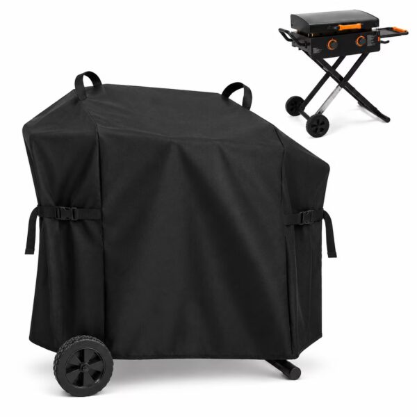 Griddle Cover for Blackstone 22" On The Go Scissor-Leg Grill, Black, Full Length