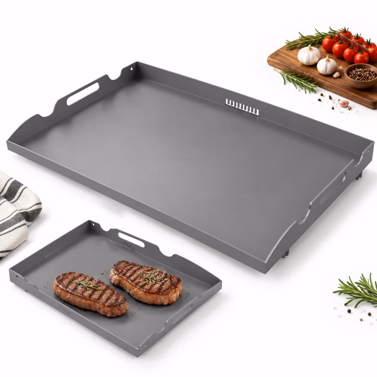 Griddle Top Replacement for 22 Inch Flat Grill, 22.4" x 16.5" x 2.4"