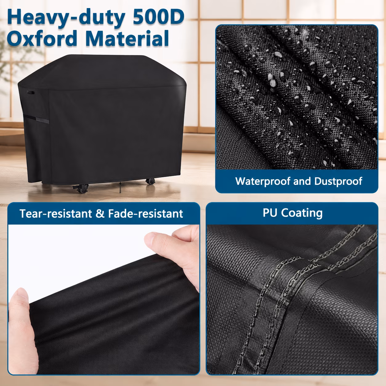 Grill Cover 68" For Traeger Grills Bac776 Woodridge Pro/plus/elite - Image 2