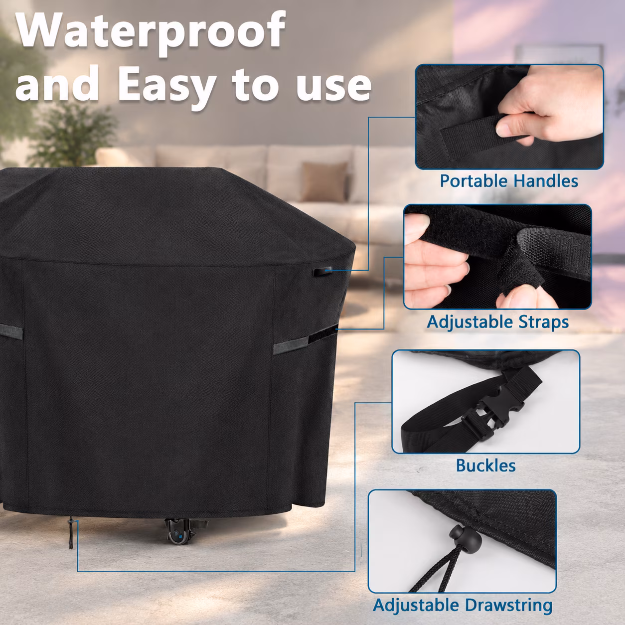 Grill Cover 68" For Traeger Grills Bac776 Woodridge Pro/plus/elite - Image 4