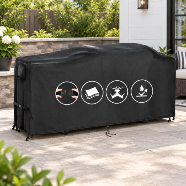 Grill Cover 86" L x 25" W x 35" H for Blackstone Bronco 28" XL Griddle Model 2415