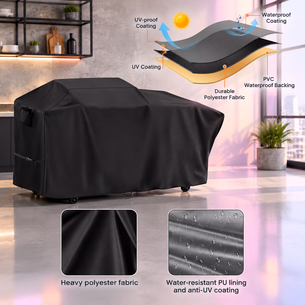 Grill Cover For Blackstone 22" Xl Griddle Pelletbo - Image 2