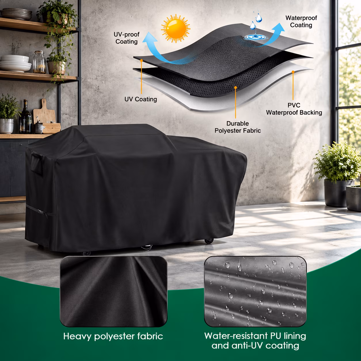Grill Cover For Blackstone 22" Xl Griddle Pelletbo - Image 3