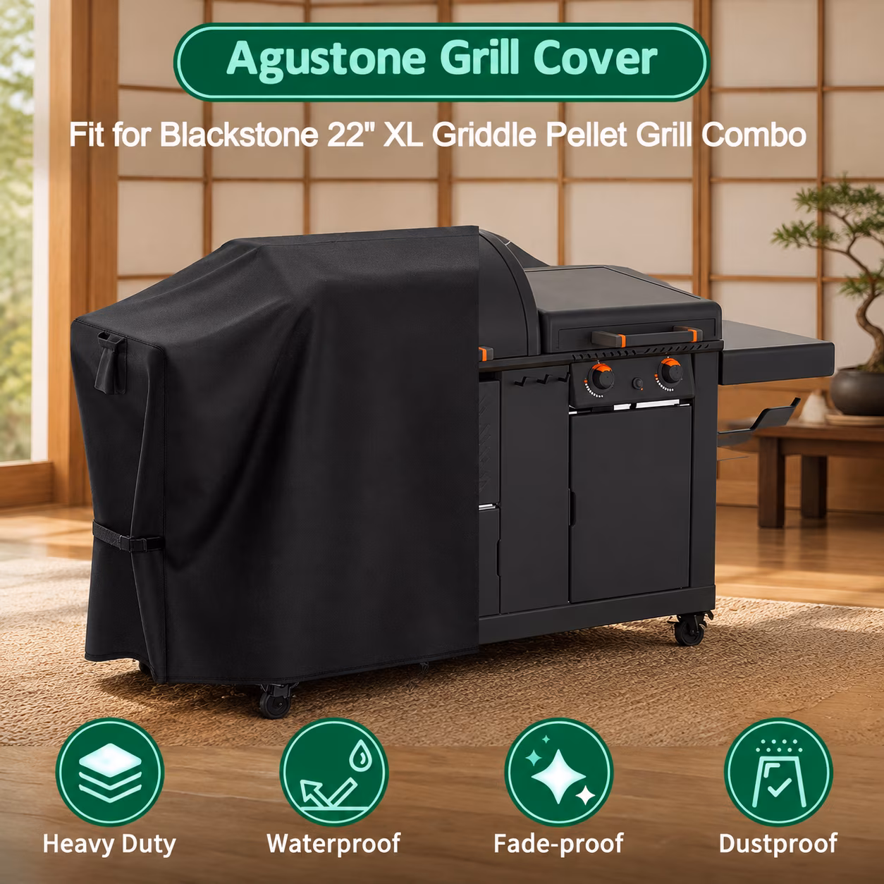 Grill Cover For Blackstone 22" Xl Griddle Pelletbo - Image 5
