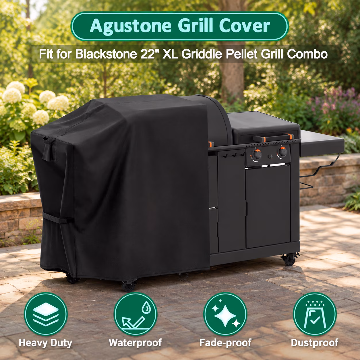 Grill Cover For Blackstone 22" Xl Griddle Pelletbo - Image 5