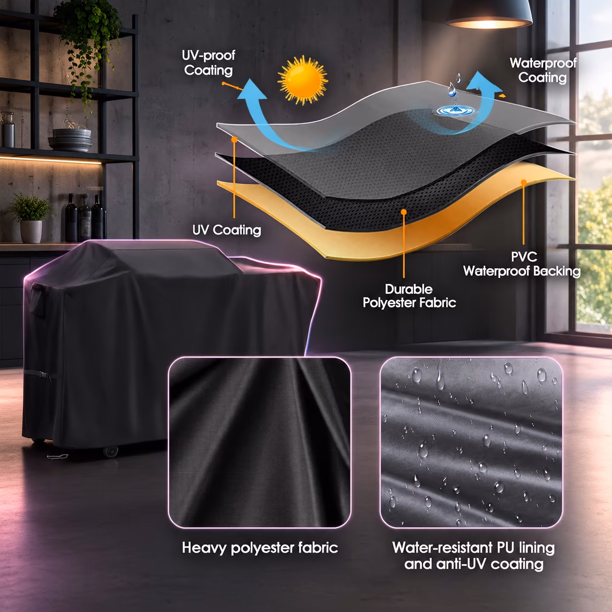 Grill Cover For Blackstone 22" Xl Griddle Pelletbo - Image 2