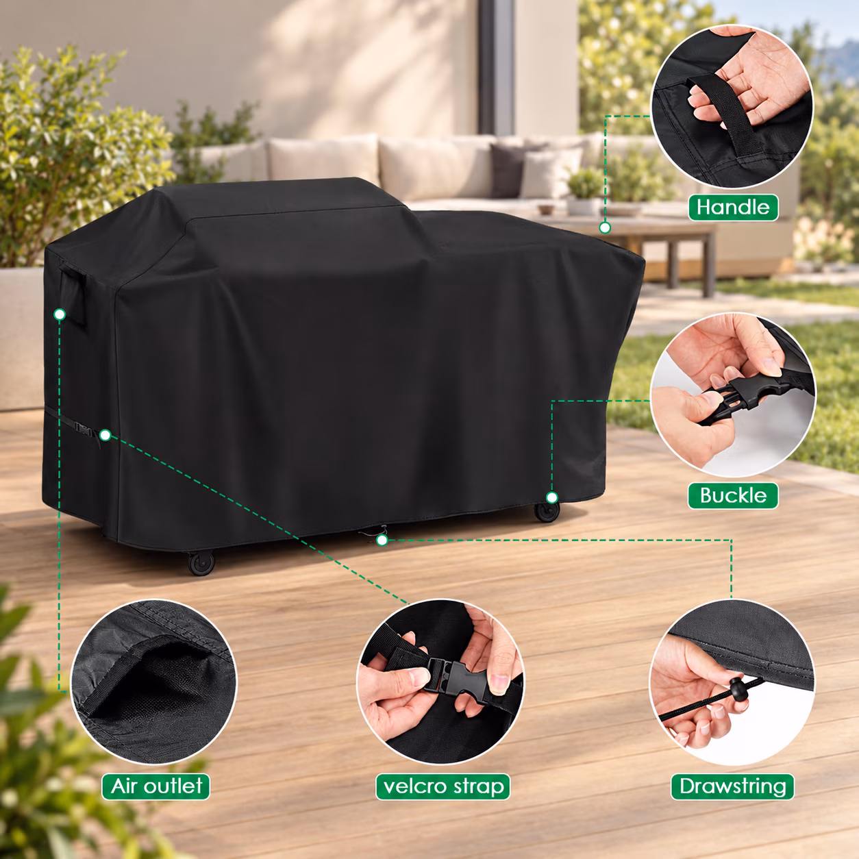 Grill Cover For Blackstone 22" Xl Griddle Pelletbo - Image 2