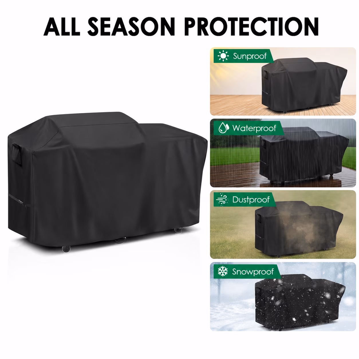 Grill Cover For Blackstone 22" Xl Griddle Pelletbo | Waterproof Outdoor Bbq Omnivoreb - Black - Image 2