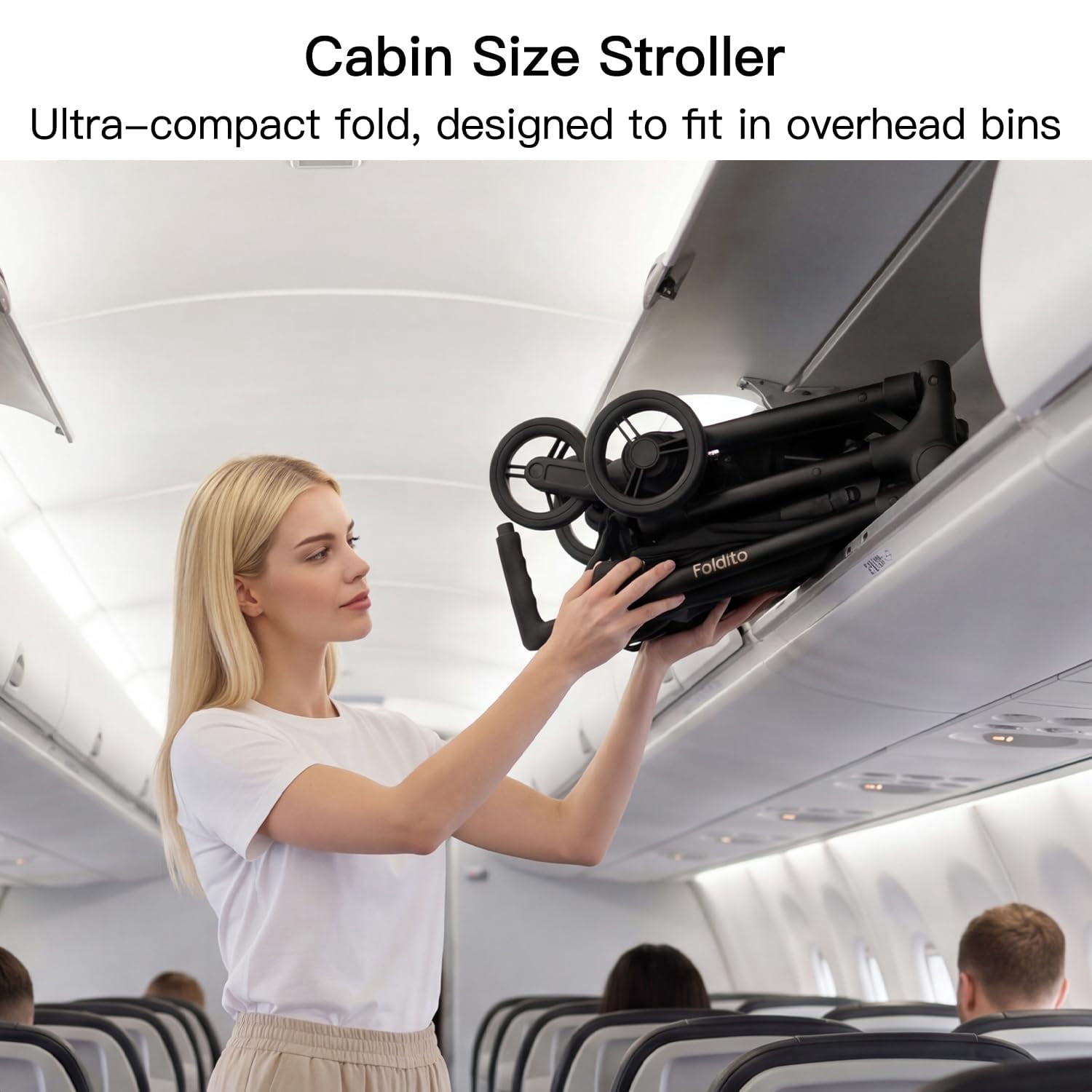 Gromast Travel Stroller for Airplane, Ultra Compact & Lightweight – Only 9.9 lbs, Portable Infant Toddler Baby Stroller, w/ UPF 50+ Canopy - Black - Image 4