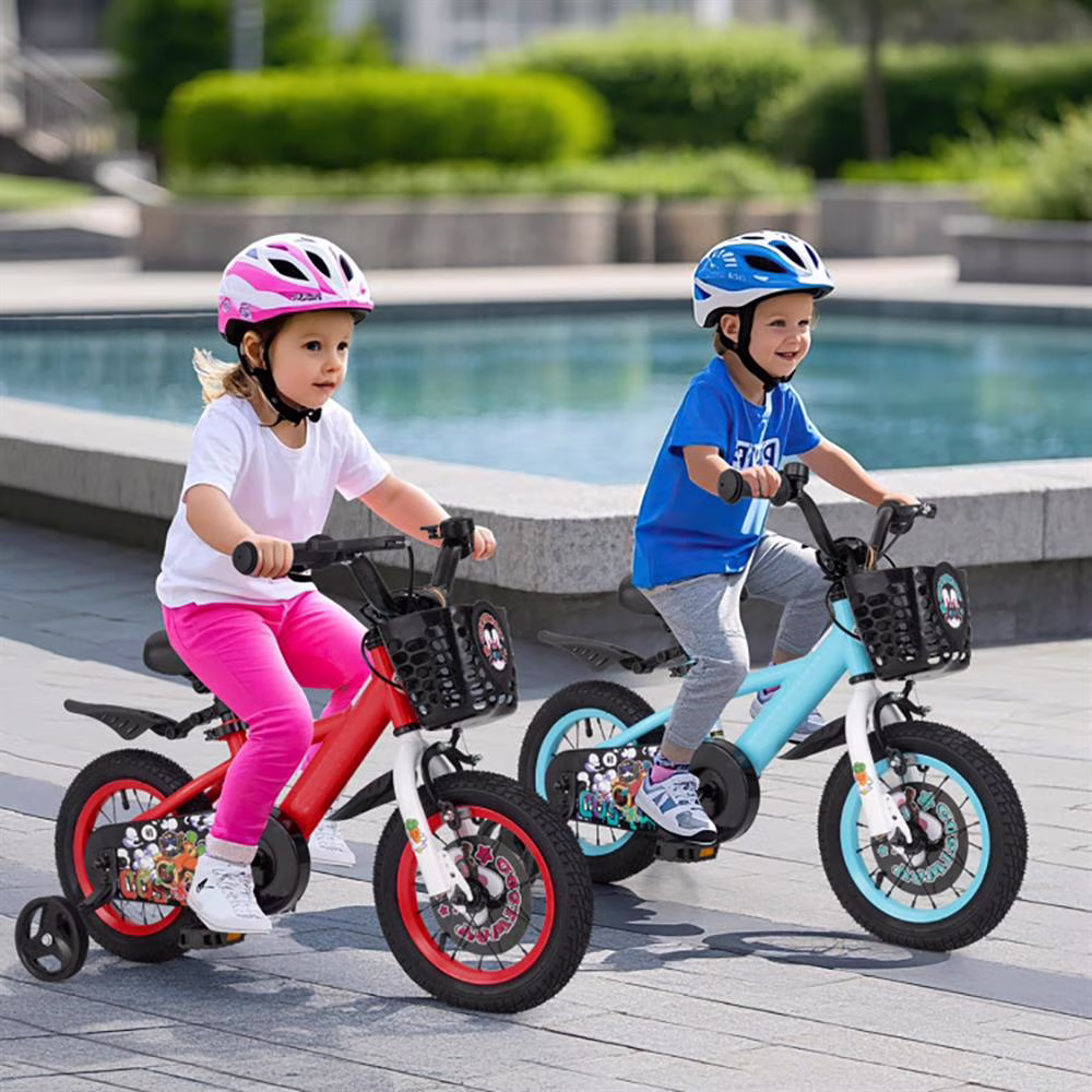 GVN Kids Bike, Balance Training Bicycle,12 Inch Kids Bike Adjustable with Storage Basket and Double Brake for 3-4 Years Old-12 inches - Image 4
