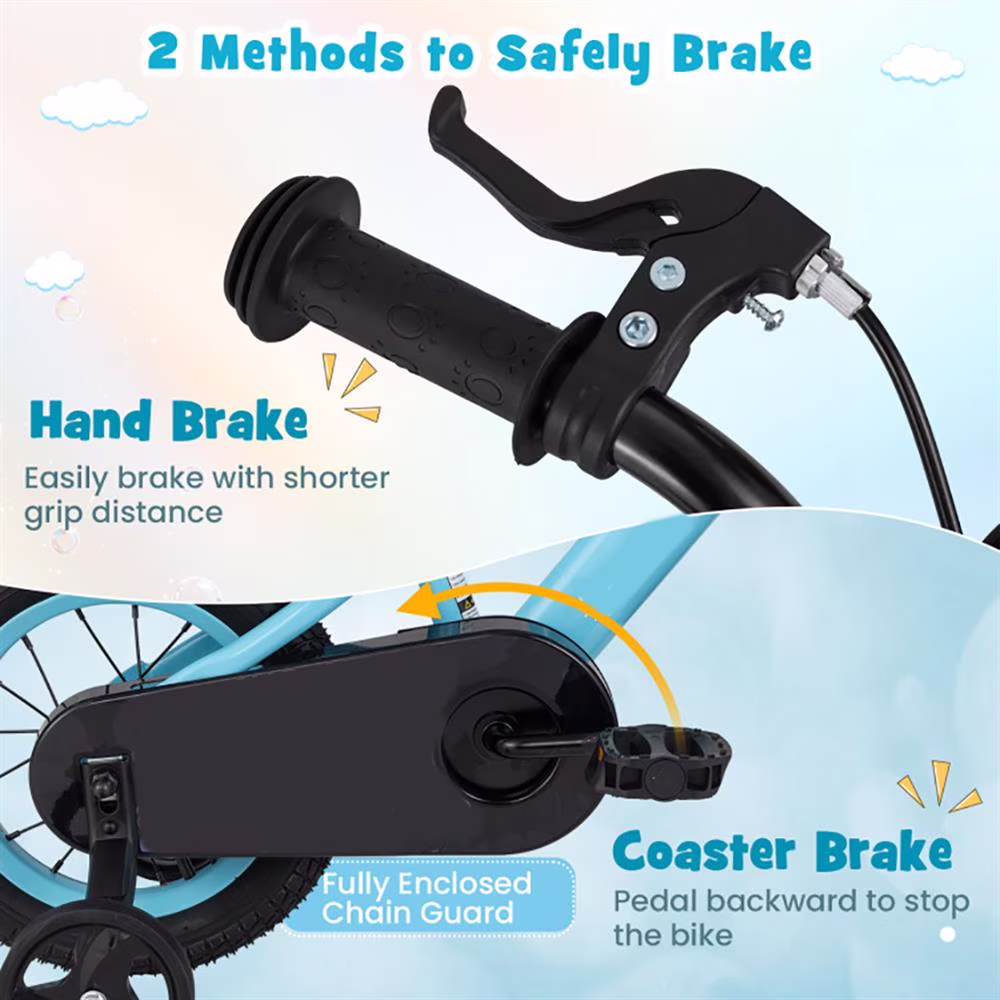 GVN Kids Bike, Balance Training Bicycle,12 Inch Kids Bike with Adjustable Handlebar and Saddle for 3-4 Years Old-12 inches - Image 3