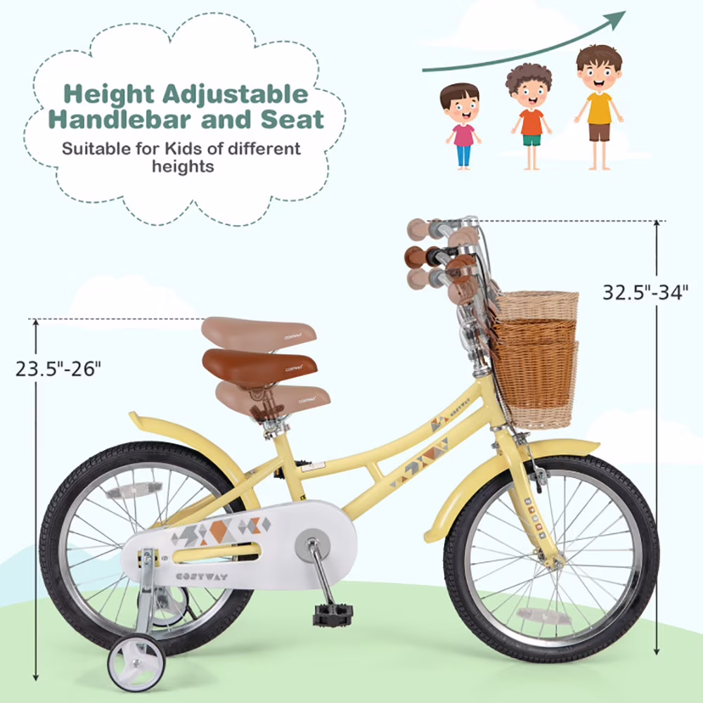 GVN Toddler Bike, Balance Bike,18 Inch Kids Bike Adjustable Bicycle with Reflectors and Bell for Children 4-8 Years Old-18 inches - Image 3