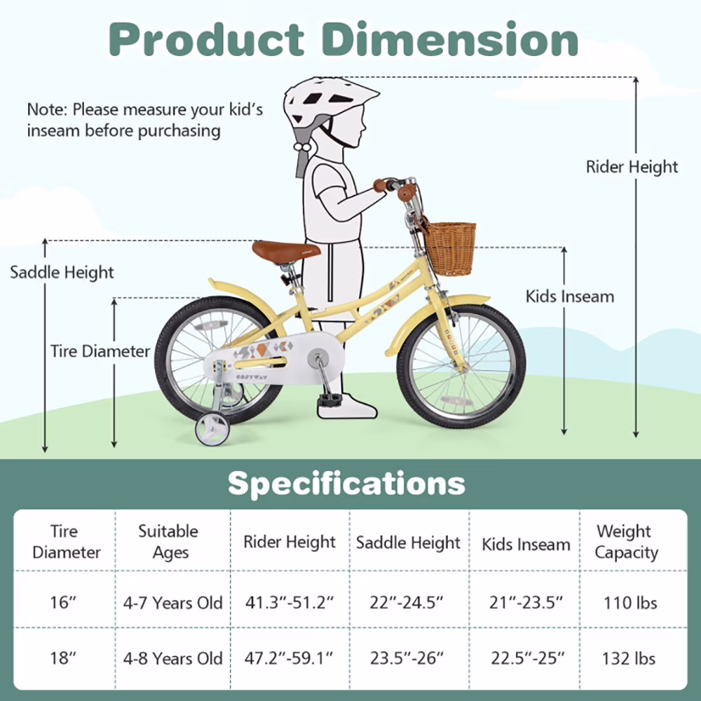 GVN Toddler Bike, Balance Bike,18 Inch Kids Bike Adjustable Bicycle with Reflectors and Bell for Children 4-8 Years Old-18 inches - Image 2