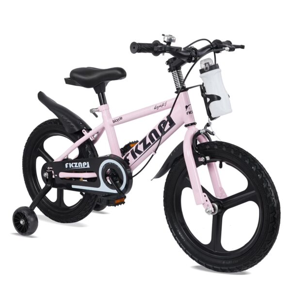 HappyToysWorldFLASHING WHEELS Kids Bike 16 & 18 Inch - Light Up Training Wheels, Easy Adjust Seat, Lightweight Aluminum Frame, First Bike for Boys and Girls
