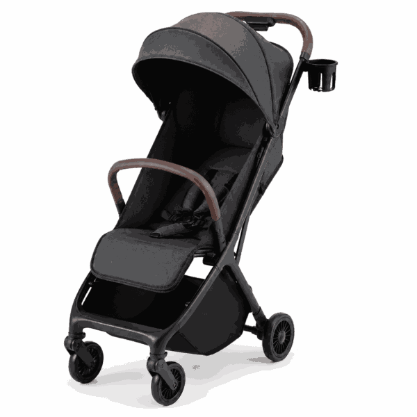 HARPPA Lightweight Toddler Stroller,One-Hand Fold & Self-Standing, Compact Travel Stroller with Canopy,Black