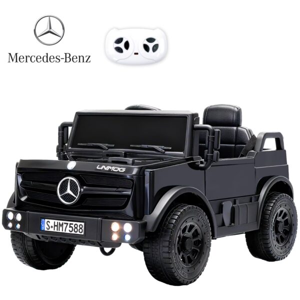 HEIMILI 12V Ride on Toys Electric Car,Licensed Mercedes-Benz Unimog w/Parent Remote Control,Age for 1-4 Boys,Girls,Kids,Black
