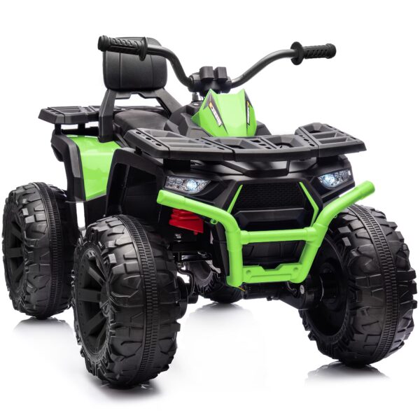 Hikiddo 24V Ride on Toys, Kids ATV 4-Wheeler for Big Kids with 2 Seater, 400W Motor, Bluetooth - Green