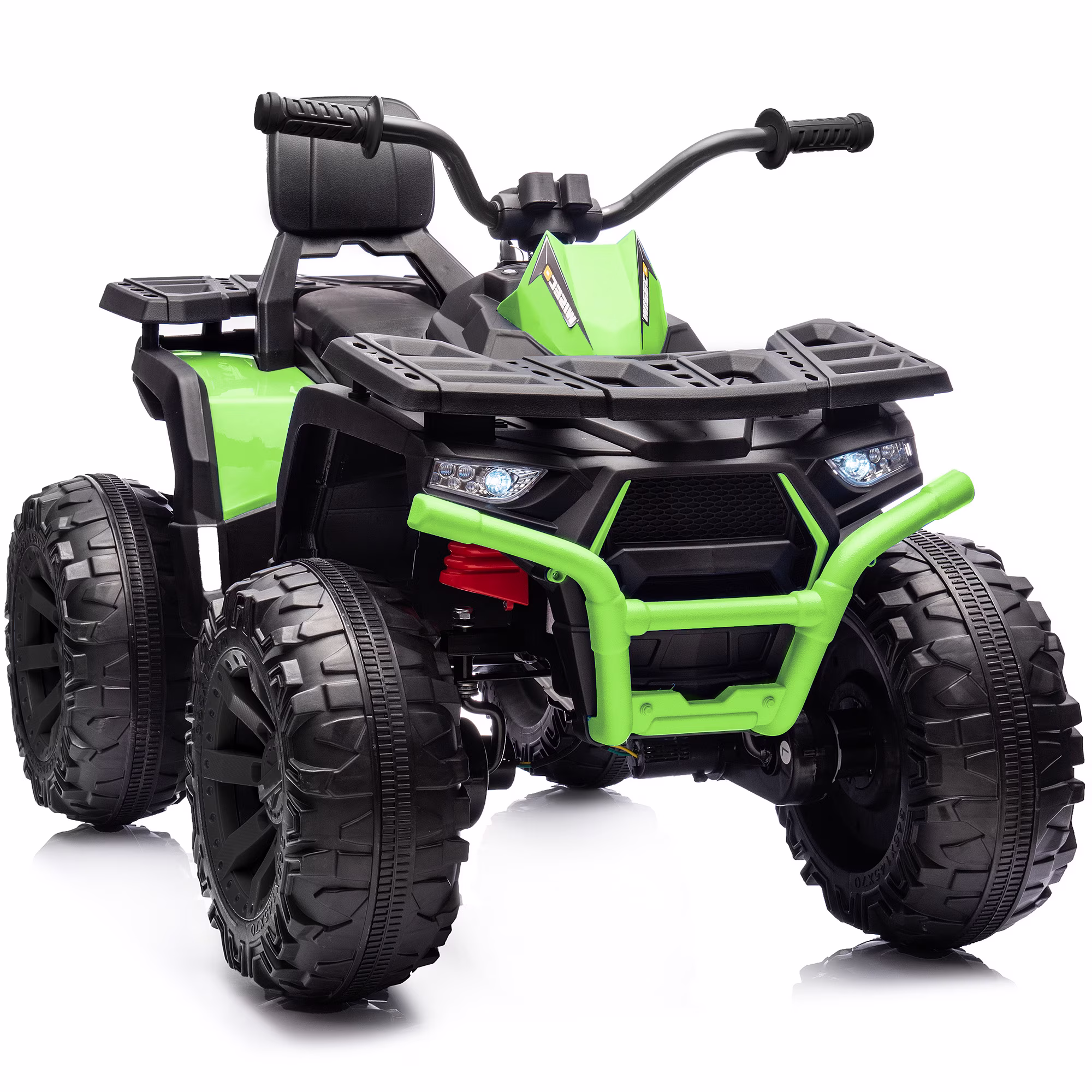 Hikiddo 24V Ride on Toys, Kids ATV 4-Wheeler for Big Kids with 2 Seater, 400W Motor, Bluetooth - Green