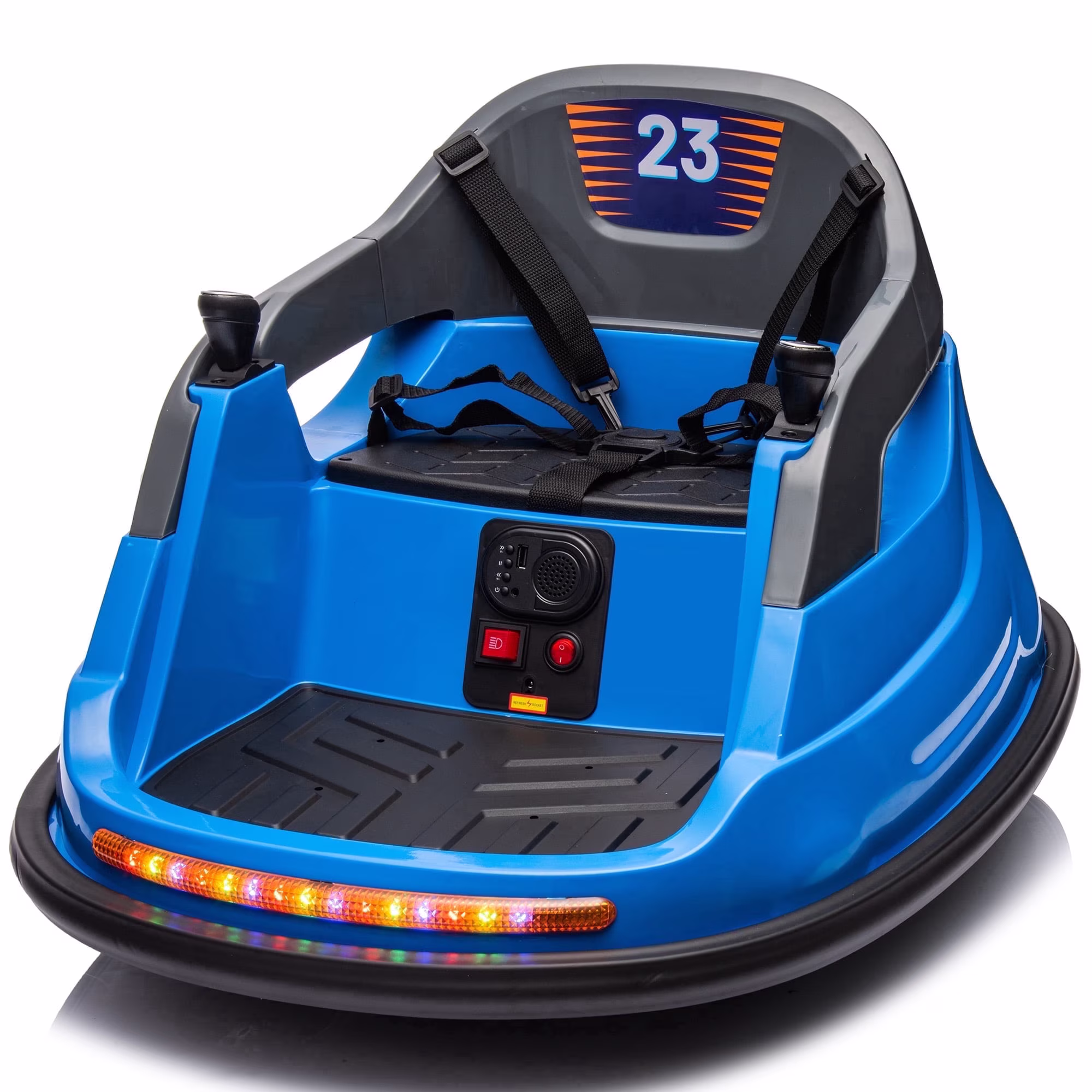 Hikiddo Bumper Car for Kids, 6V Powered Kids Ride on Toys Bumper Car for Toddlers Aged 3 4 5, w/ Remote, 3 Speed - Blue
