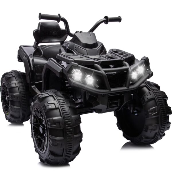Hikiddo Kids ATV 4 Wheeler, 24V Kids Ride on Toy for Big Kid w/Bluetooth, 400W Motor - Black