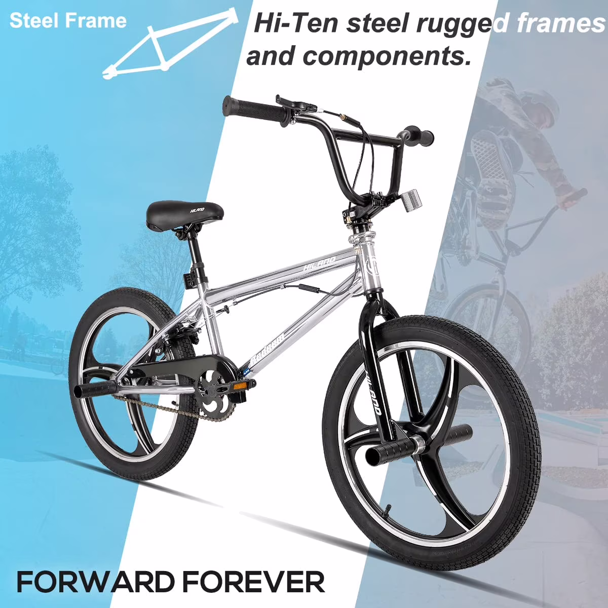 Hiland 20 Inch Boys' or Girls' BMX Bike, Kids' Bicycle - Image 5