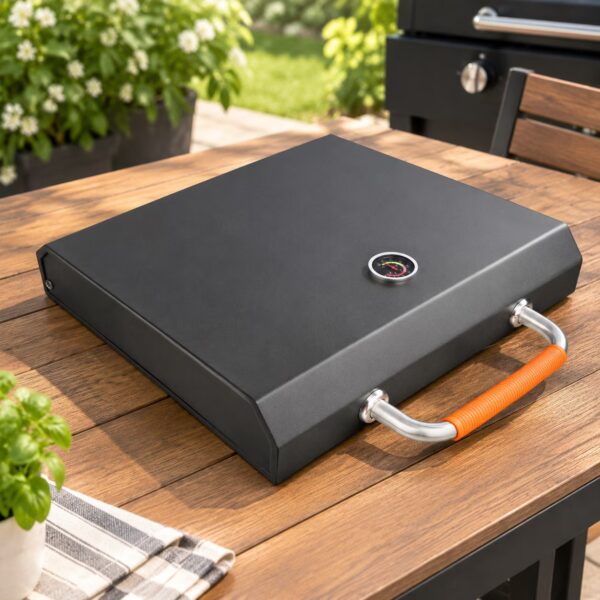 Hinged Lid for 22 Inch Blackstone Griddle, Stainless Steel Hood with Temperature Gauge