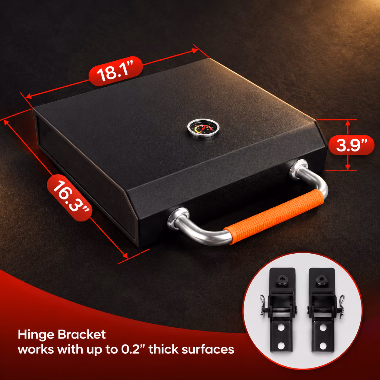 Hinged Lid For Blackstone 17 Inch Griddle Hood Cover With Adventure Ready 17in 1832 1971 1900 1814 Flat Top Tabletop Grill Replace - Image 4
