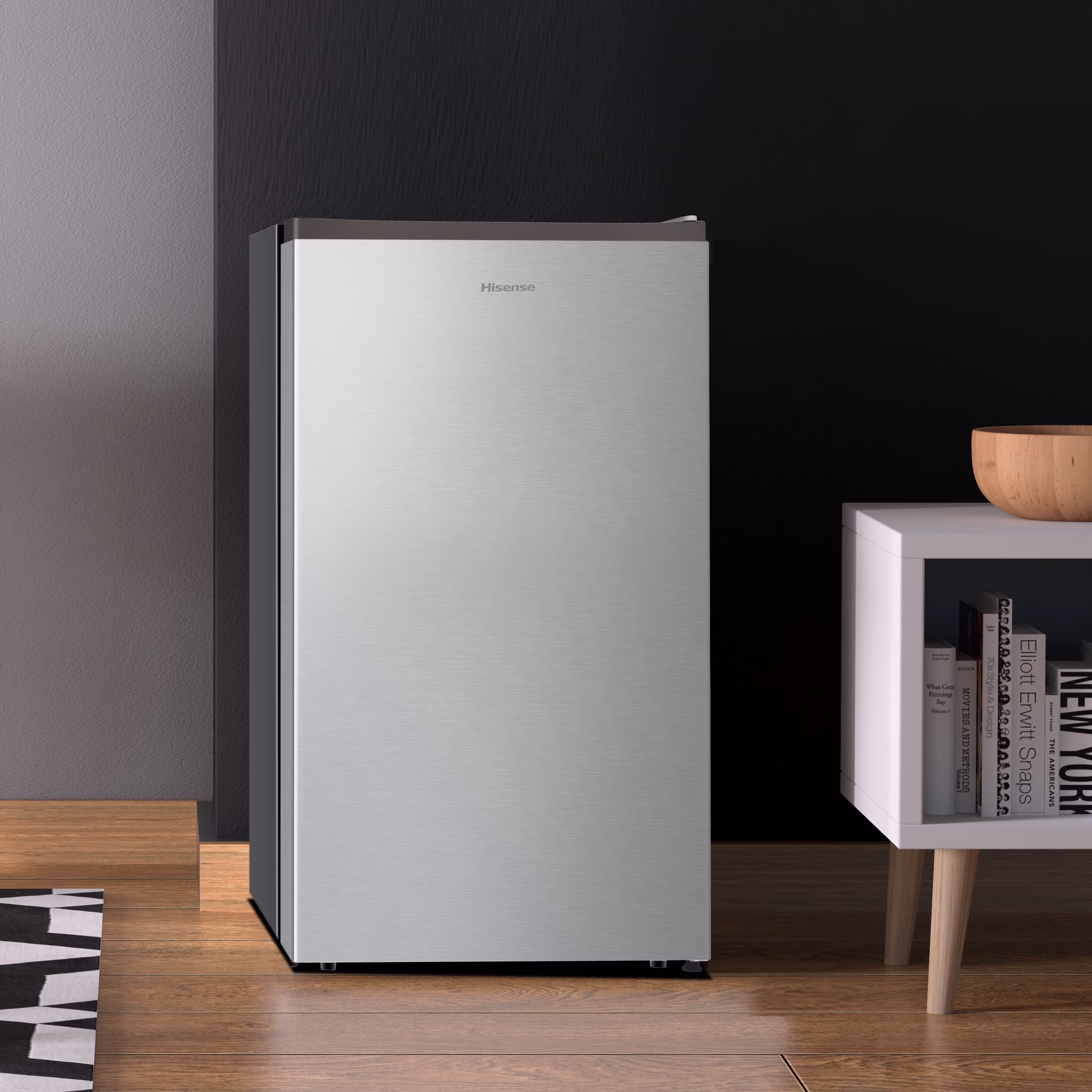 Hisense 4.4 Cu Ft Compact Refrigerator, Stainless Steel Single Door Mini Fridge, Energy Star for Apartment, Dorm, Office, Garage - Image 3