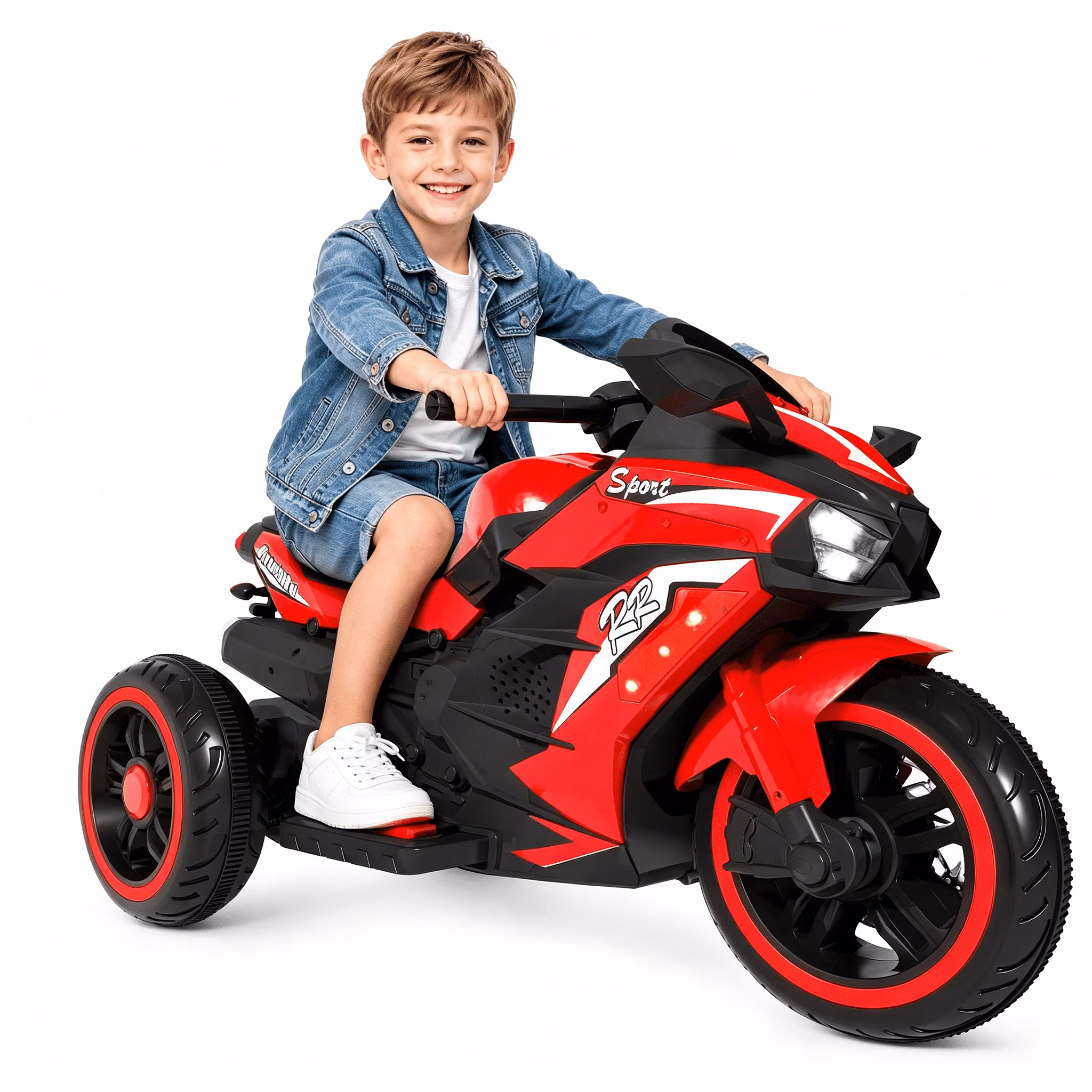 HNH 12V Beetle Electric Car for Kids, Ride On Car for Girls 3-5, Headlights, Bluetooth, USB, Music, Speeds 4 MPH