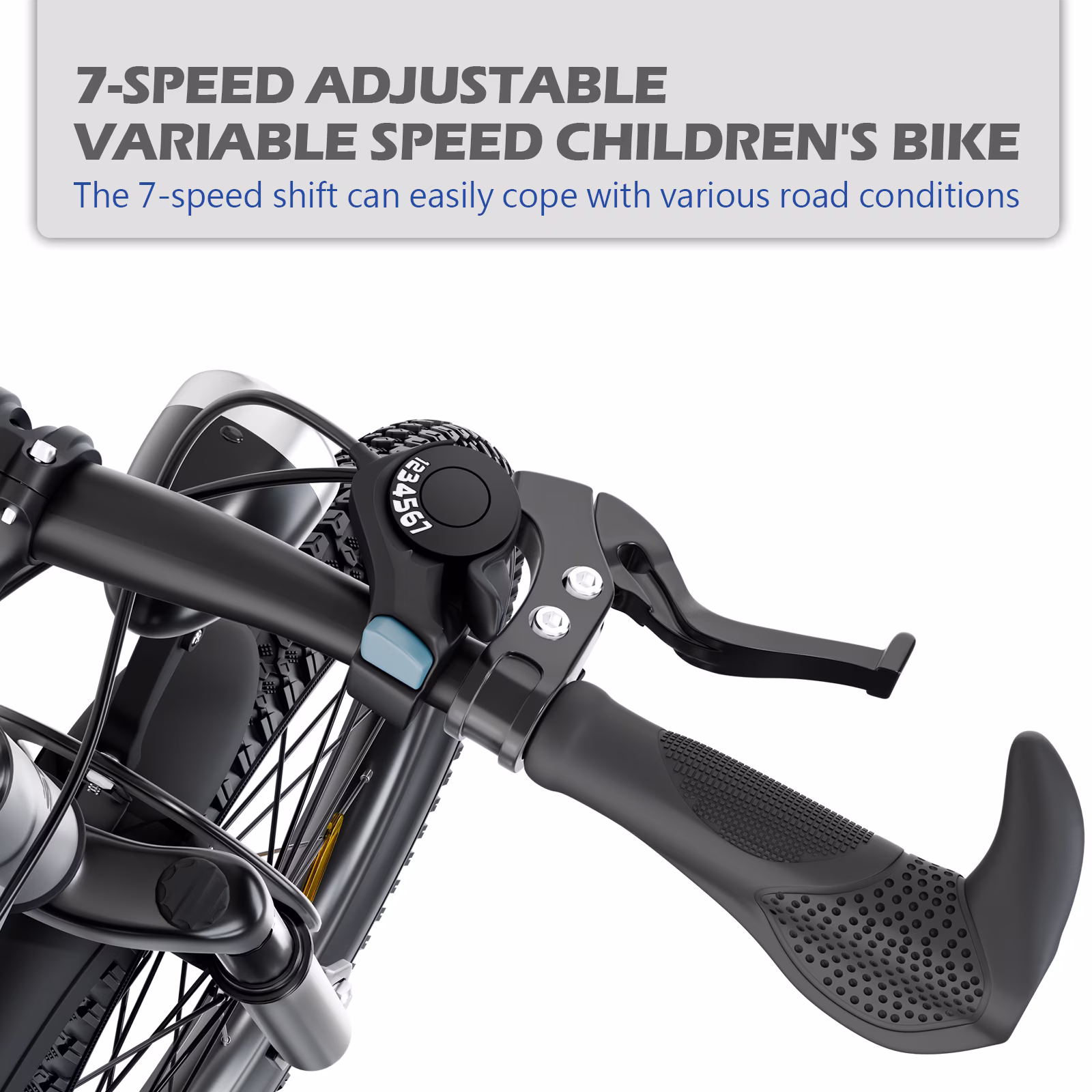 Holaki 24 Inch Kids Boys Girls Bike for 10-14 Years Old, Kids Bicycle Adjustable Seat with Basket, 7-Speed Gears, Dual Disc Brakes & Shock Absorber Front Fork for Birthday Gift, Silver - Image 4