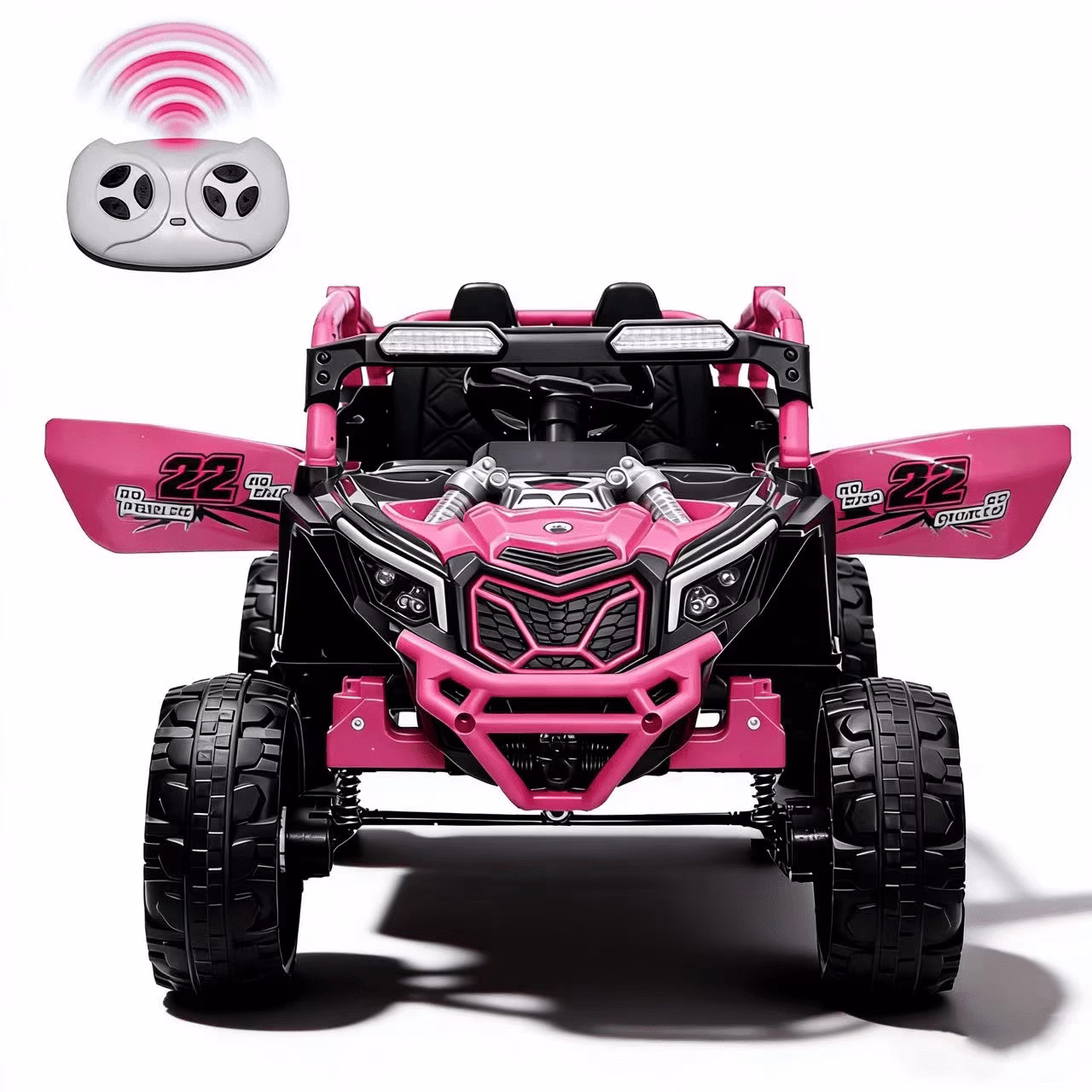 Holaki 24V Kids Ride On UTV, 120Wh Battery, Dual 380W Motors, Top Speed 4.97 MPH, Ages 3-6, Remote Control, Bluetooth, LED Lights, Pink
