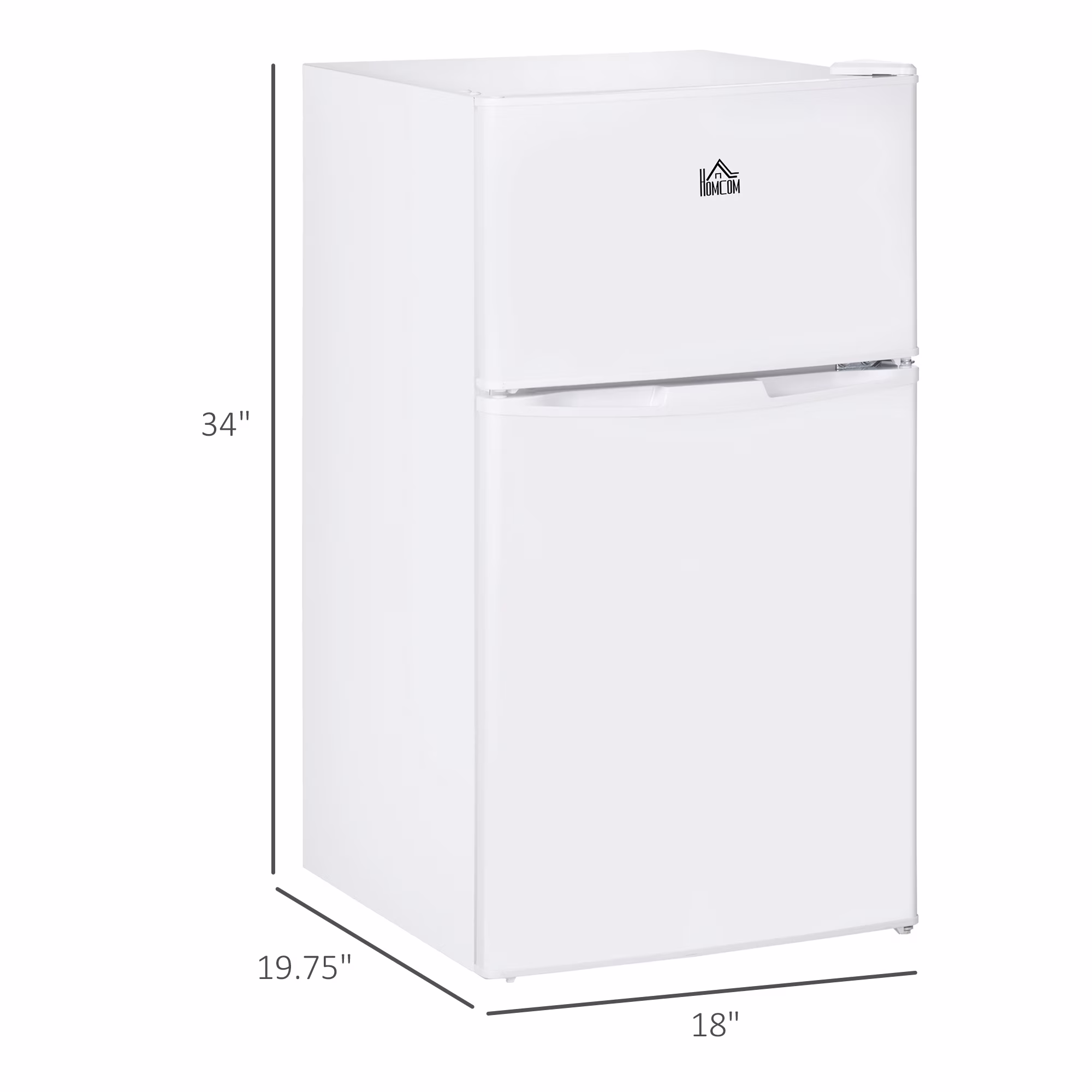 HOMCOM Adjustable Thermostat Refrigerators, Steel/Plastic White - Image 5