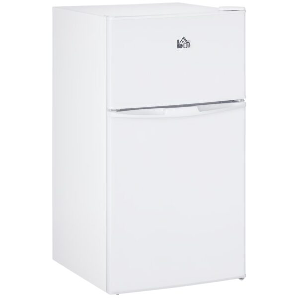 HOMCOM Adjustable Thermostat Refrigerators, Steel/Plastic White