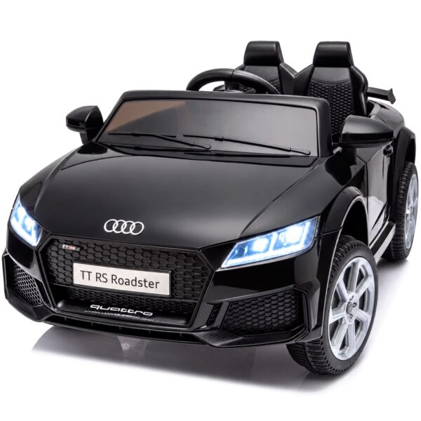 HOTJOY 12V Ride on Car, Licensed Audi TT RS Roadster Kids Electric Car with Remote Control, Powered Ride on Toys for Kids Ages 1-4 w/ 4-Wheel Suspension, Bluetooth & Music, Soft Start & Stop - Black
