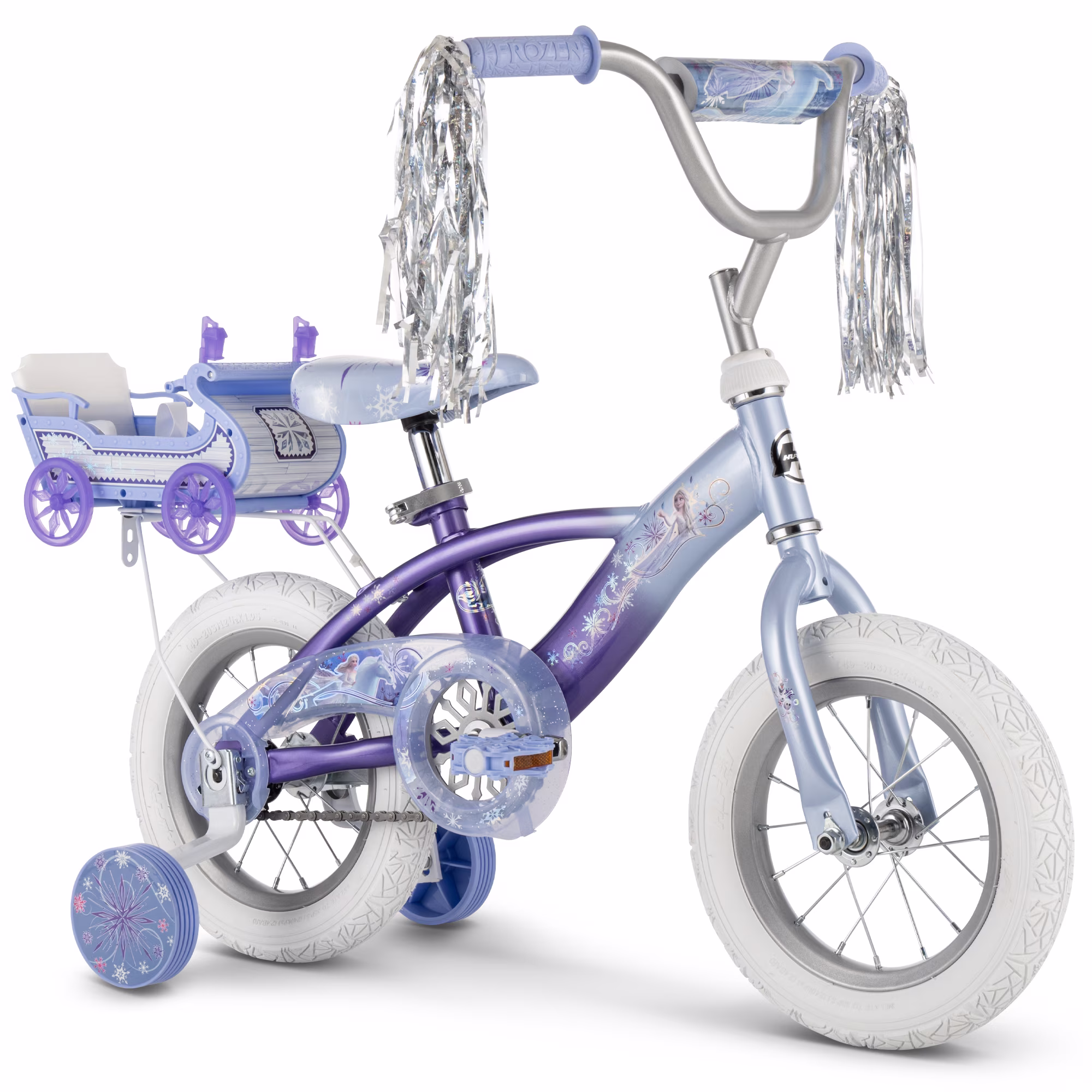 Huffy 12" Disney Frozen Kids' Bike, Fits Riders 37”-42”, Purple, Youth, Girl's - Image 3