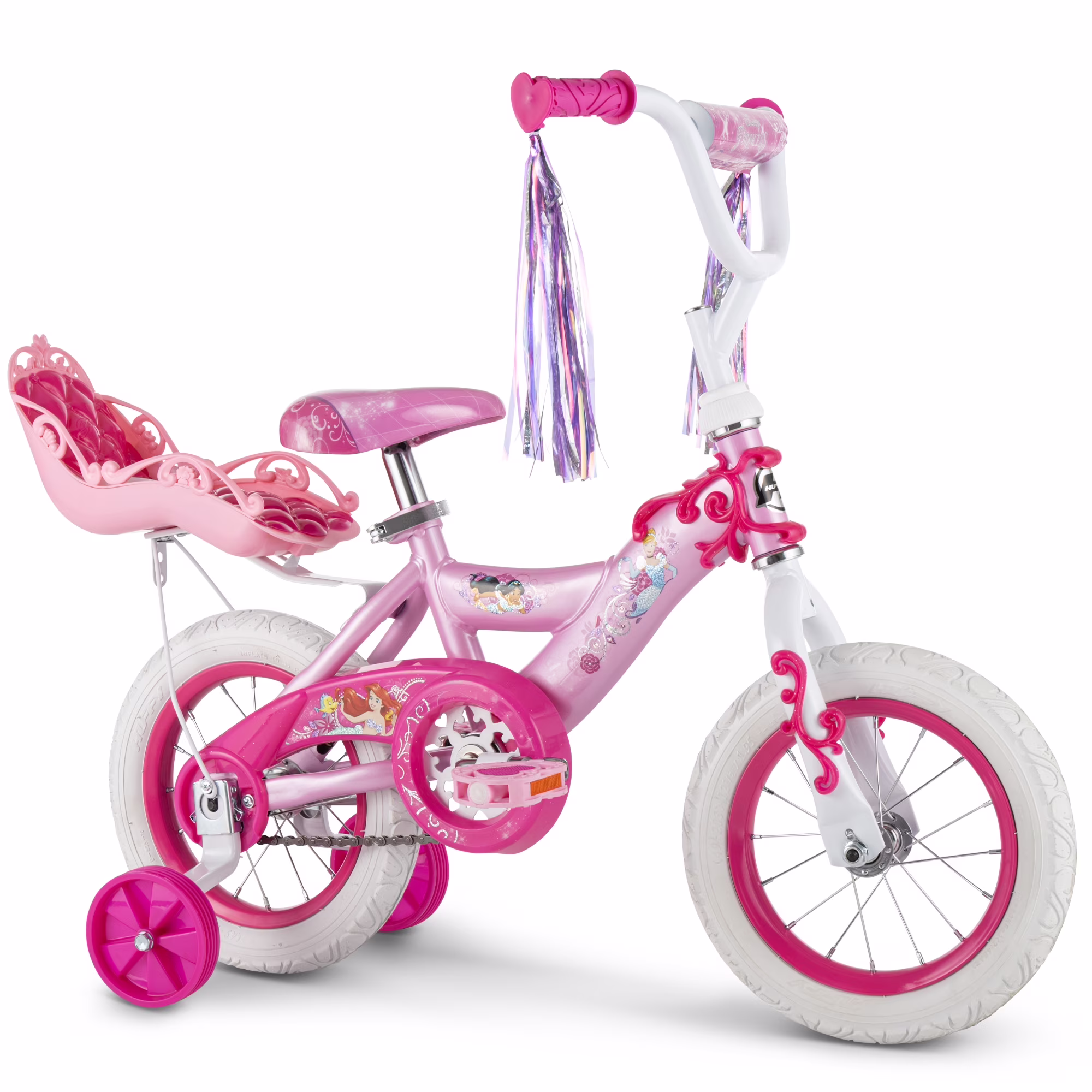 Huffy 12" Disney Princess Kids' Bike, Fits Riders 37" - 42", Pink, Youth, Girl's - Image 3