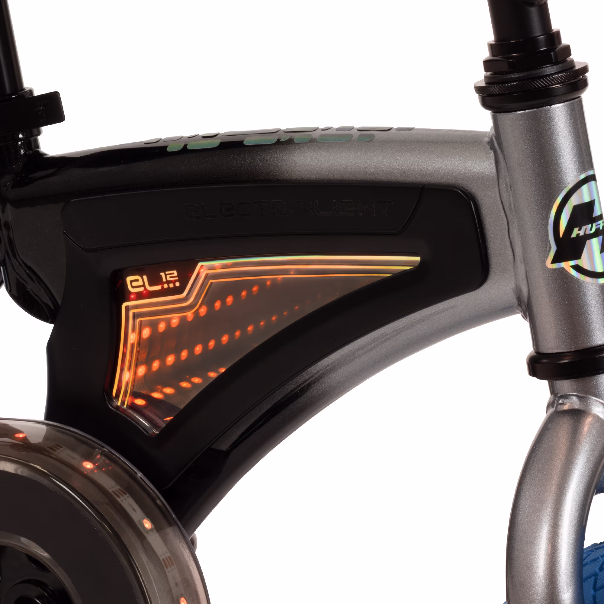 Huffy 12” Electro-Light Kids’ Bike, Fits Riders 37”-42”, Blue/Gray, Youth, Unisex - Image 3