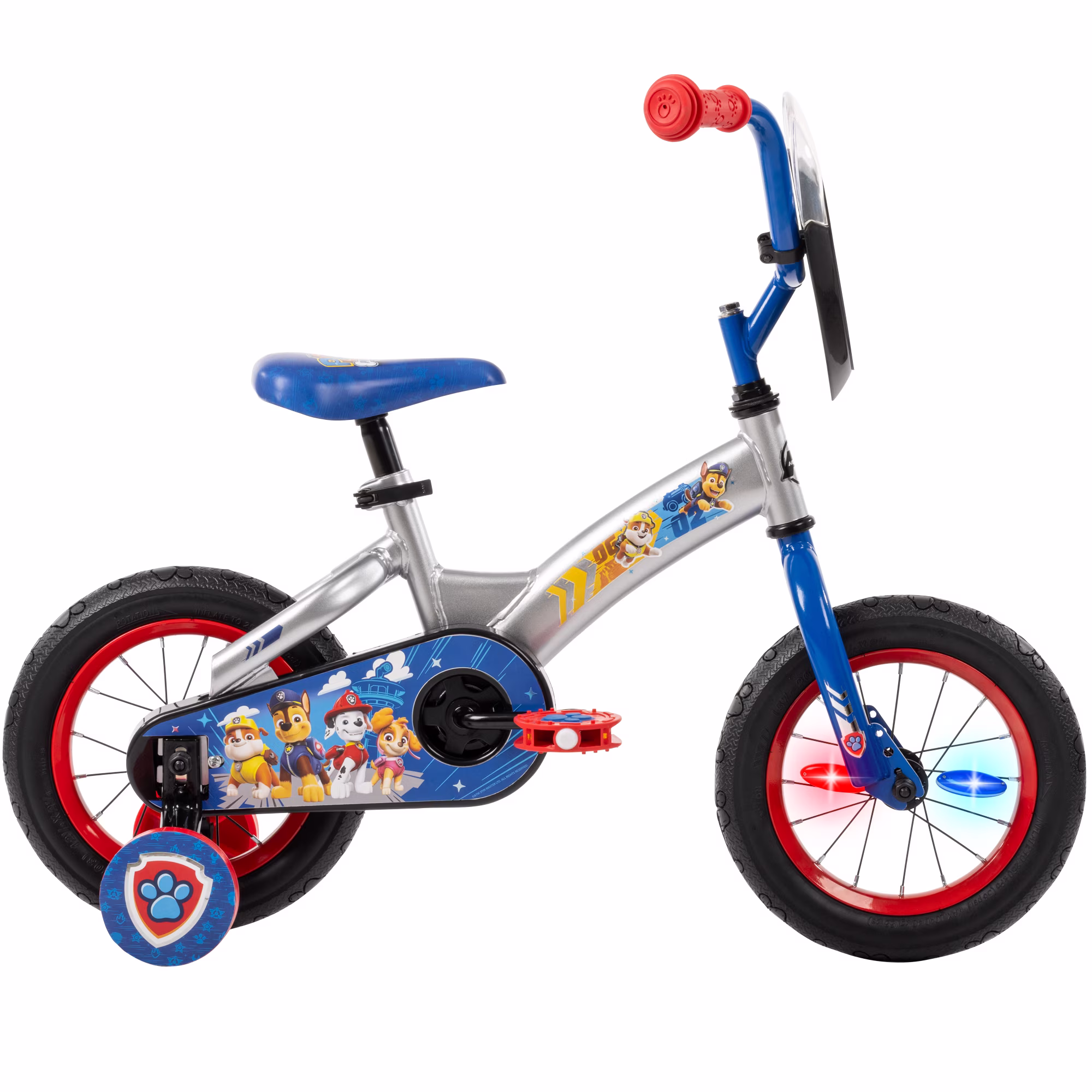 Huffy 12” PAW Patrol Kids’ Bike, Fits Riders 37” - 42”, Silver, Youth, Boy’s