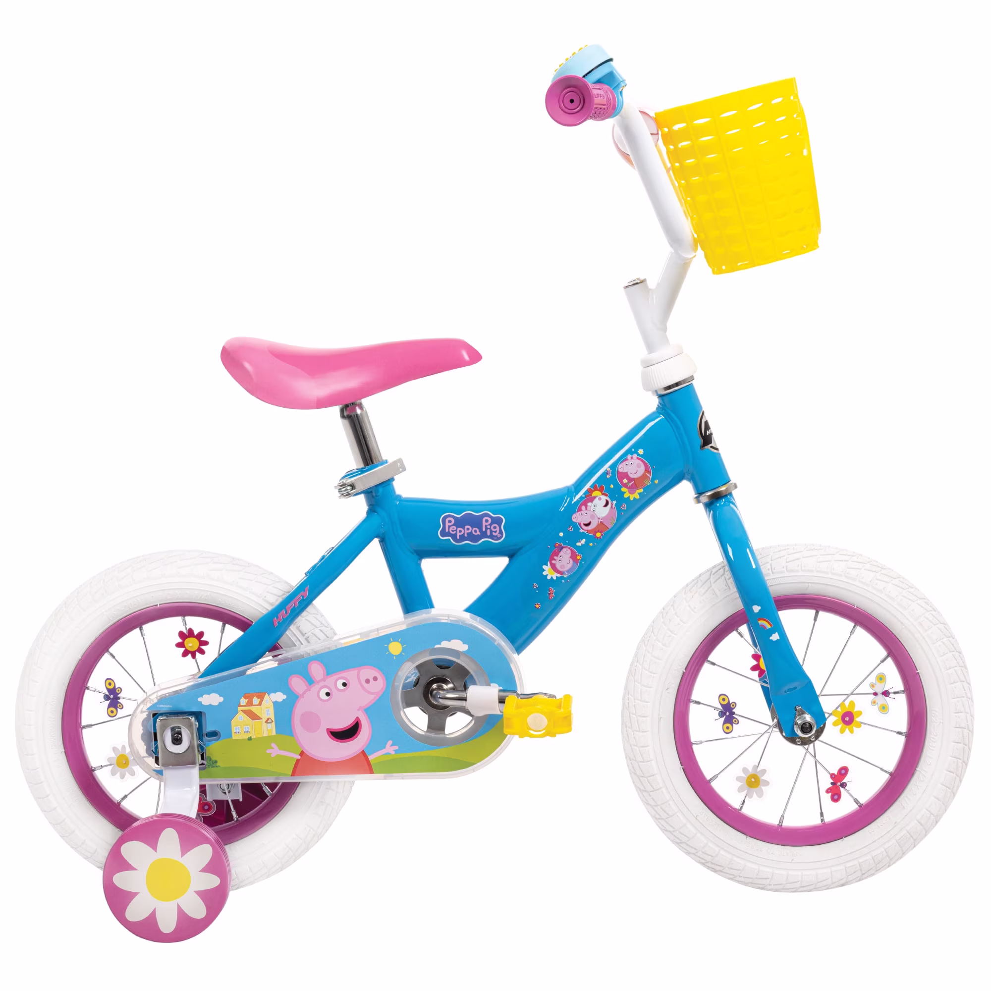 Huffy 12" Peppa Pig Kids' Bike, Fits Riders 37"-42", Blue, Youth, Girls