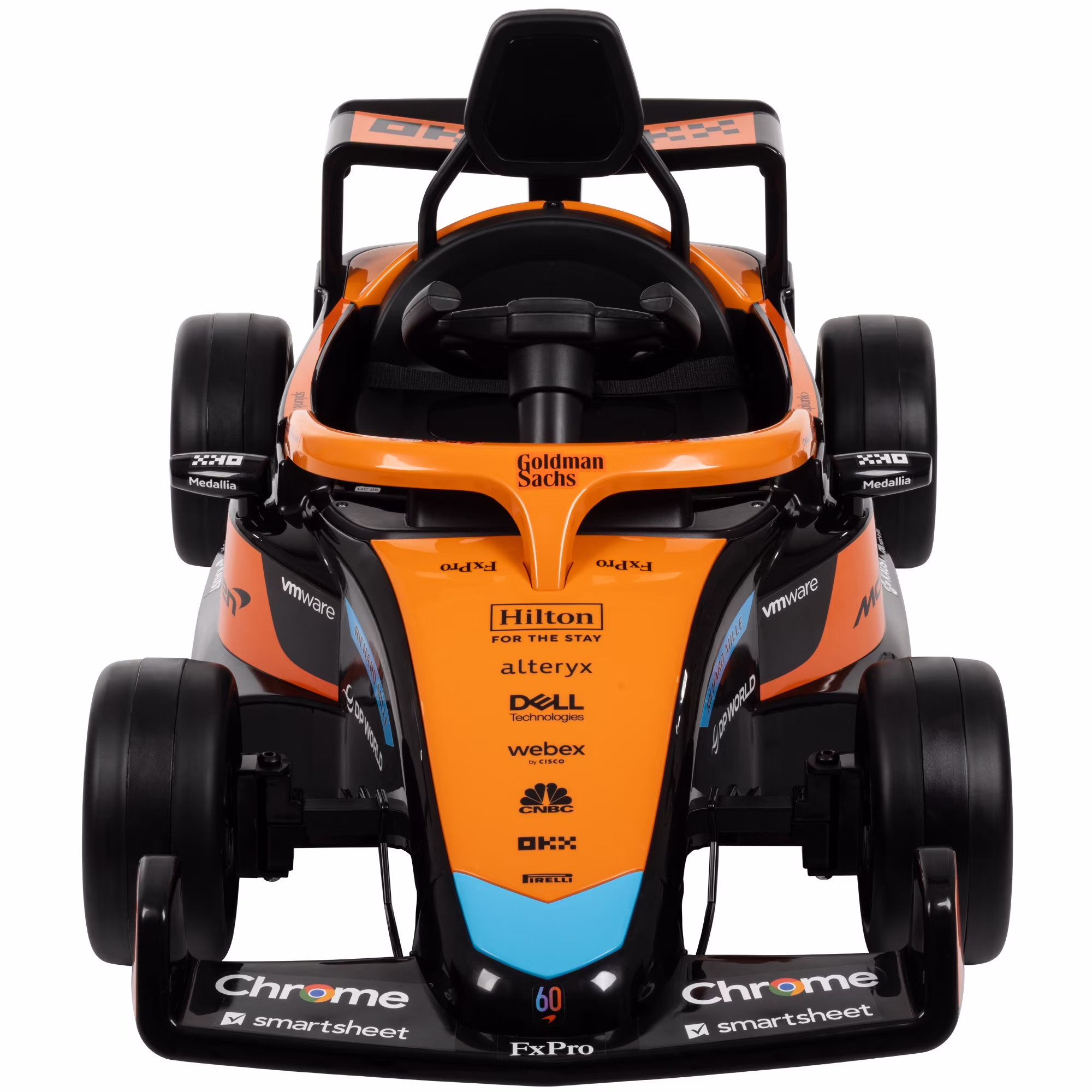 Huffy 12V McLaren Formula 1 Ride-On Car with Remote Control, Ages 3–5, Kids, Orange, One Unit - Image 4
