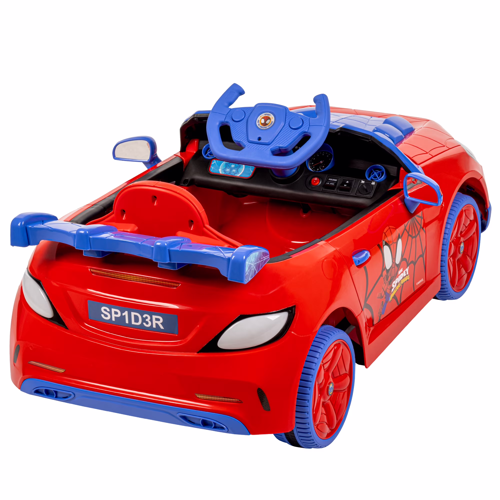 Huffy 12V Spidey and His Amazing Friends Ride-On Car with Remote Control, Ages 3-5, Red - Image 3