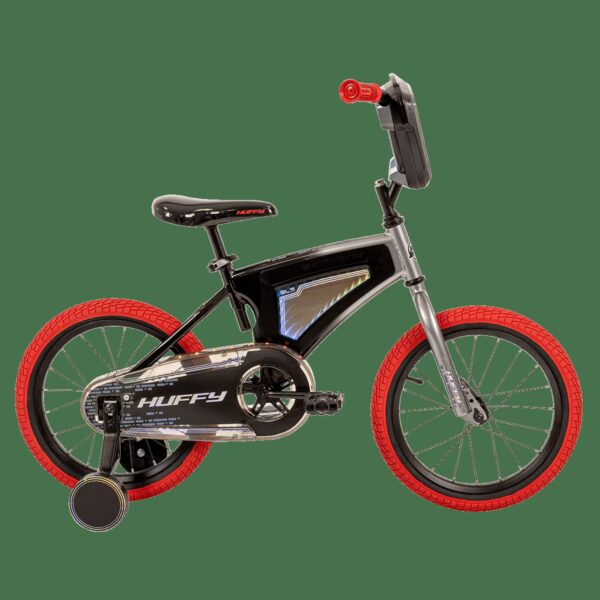 Huffy 16” Electro-Light Kids Bike, Fits Riders 42”-48”, Red, Youth, Unisex