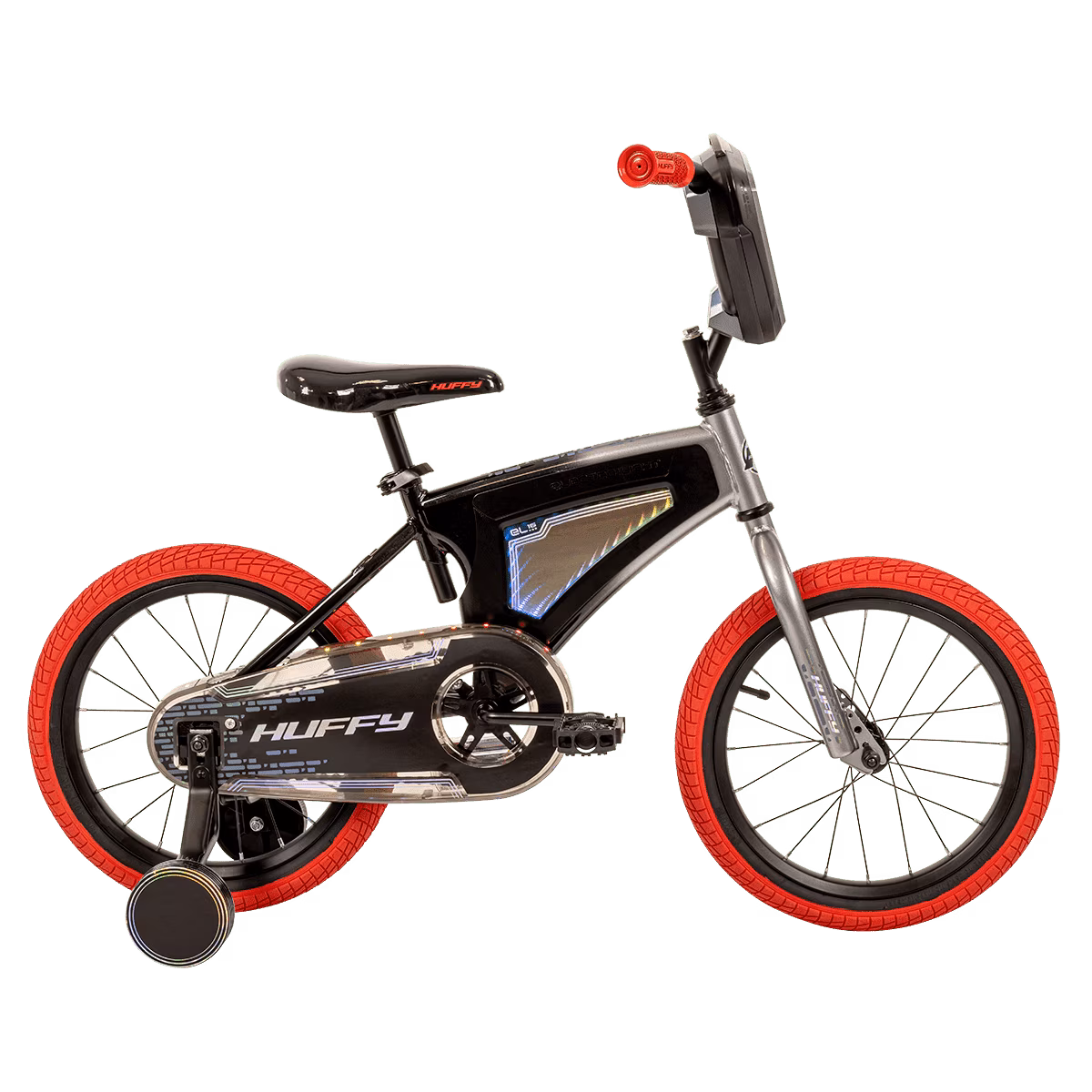 Huffy 16” Electro-Light Kids Bike, Fits Riders 42”-48”, Red, Youth, Unisex