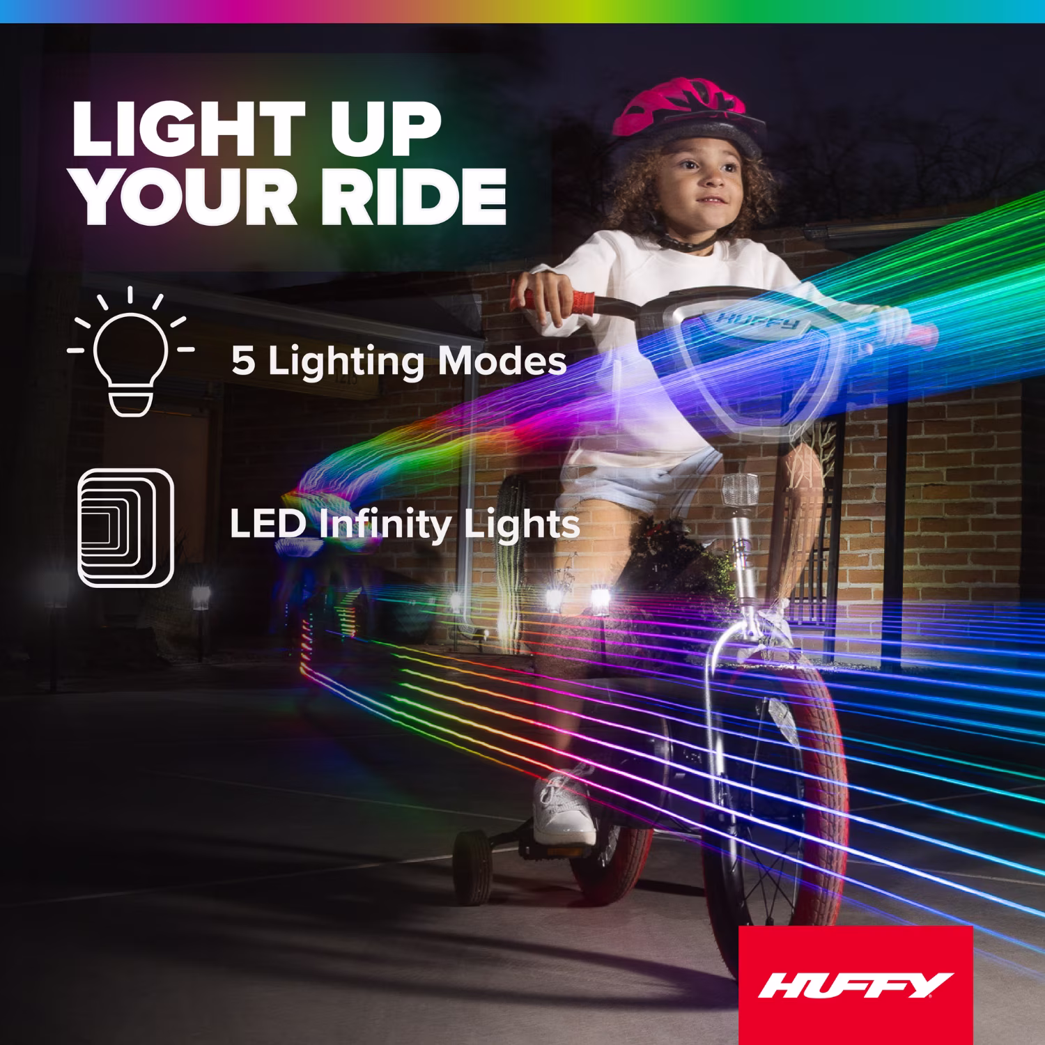 Huffy 16” Electro-Light Kids Bike, Fits Riders 42”-48”, Red, Youth, Unisex - Image 5