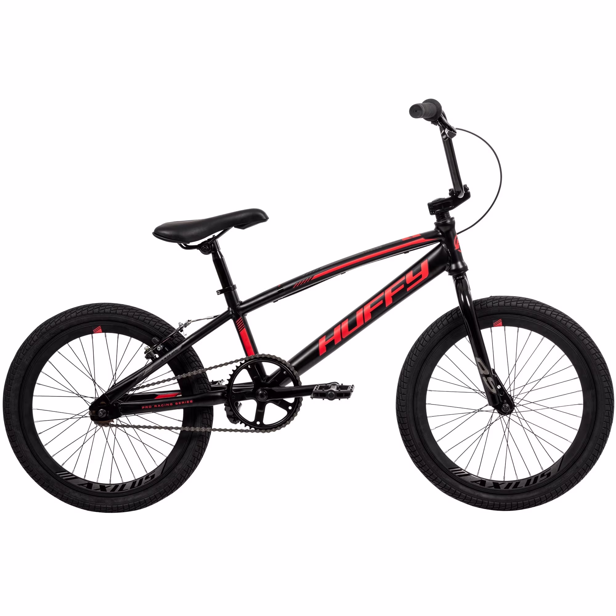 Huffy 20” Axilus BMX Race Bike, Kids/Teens, Matte Black, Unisex