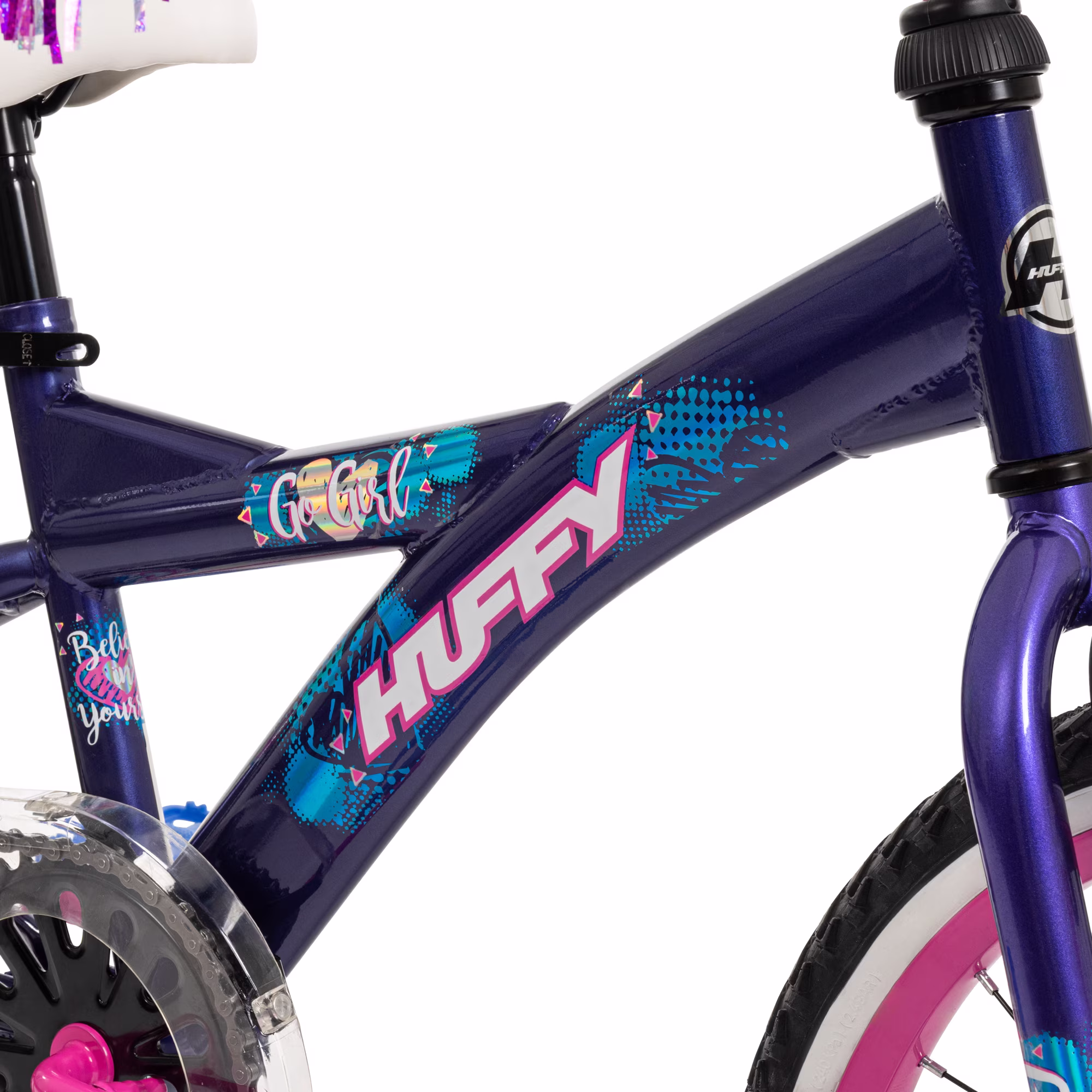 Huffy 20" Go Girl Kids’ Bike, EZ Build, Fits Riders 44" - 56", Purple, Youth, Girls - Image 2