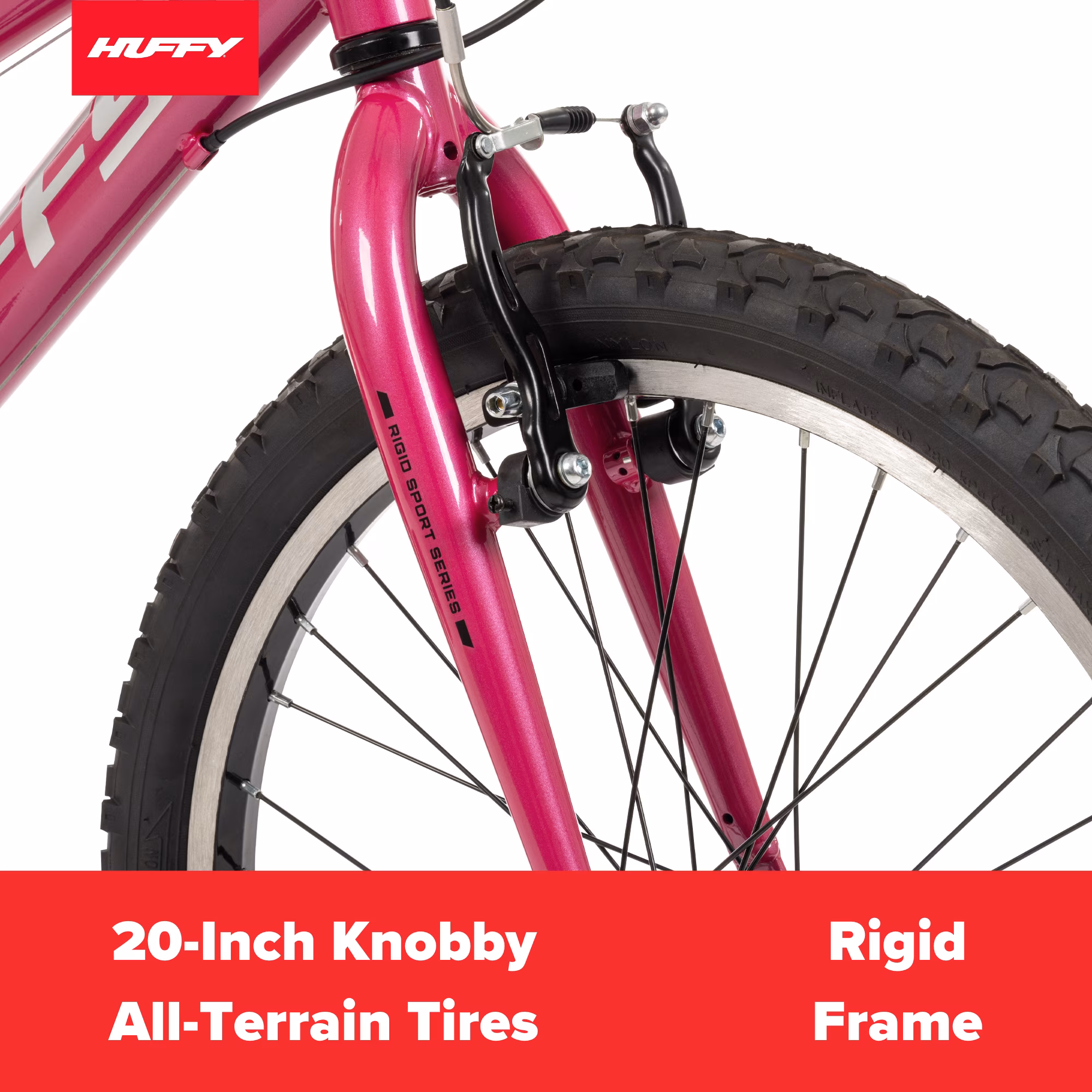 Huffy 20" Granite Mountain Bike, Fits Riders 44" - 56", Girls, Kids, Pink - Image 5