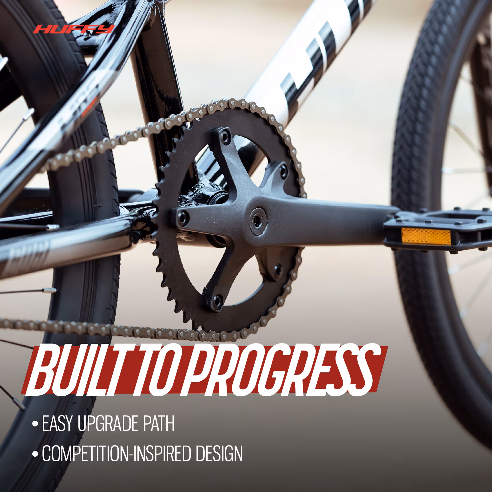 Huffy 20" Pro Lightning Expert BMX Race Bike with Aluminum Frame, Fits Riders 54" - 60", Nickel - Image 3